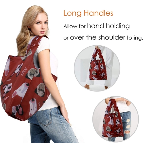 🛍️ $28 SALE 🛍️ REUSABLE 🌎 Earth-Saving Shopping Bags PENGUINS 🐧 (2 bags) - Picture 10 of 13
